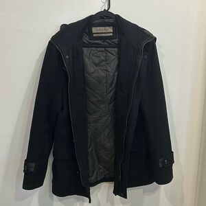 Men’s Black Zara Winter PeaCoat size M